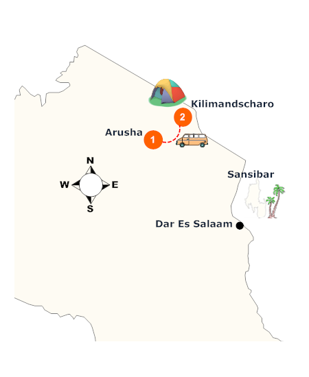 Tansania Kilimanjaro Besteigung
