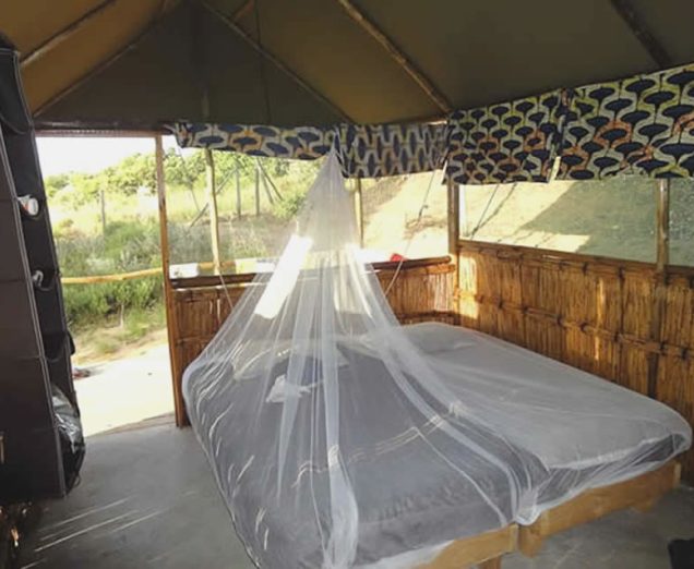 Ihr Zimmer inmitten der Natur: ein gemütliches Bett, vor "Mozzies" geschützt & mit viel frischer Luft in subtropischen Breiten...