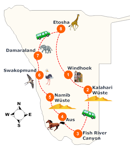 Namibia Geführte Entdeckungsreise